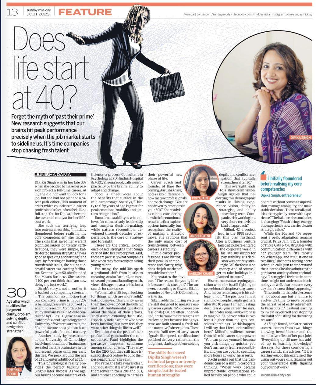 Quoted in Mid Day